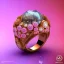 Placeholder: a jewelry design,sakura-themed ring, gemstones and diamonds,luxury, closeup, product view,trending on artstation, cgsociety,ultra quality,digital art, exquisite hyper details,4k,Soft illumination, dreamy,fashion, rendering by unreal engine