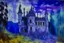 Placeholder: A purple haunted castle filled with ghosts painted by Claude Monet