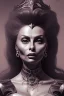 Placeholder: Sophia Loren as evil queen in black leather, cleavage, angry, stern look. character design by cory loftis, fenghua zhong, ryohei hase, ismail inceoglu and ruan jia. unreal engine 5, artistic lighting, highly detailed, photorealistic, fantasy