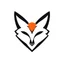 Placeholder: A logo of a esport team, modern minimal line, fox maple, working with negative space, white background