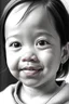 Placeholder: realistic black and white baby portrait of uploaded image