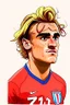 Placeholder: Antoine Griezmann French football player ,cartoon 2d