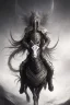 Placeholder: sauron on horse , dystopian surrealism, dark horror fantasy, hdr, demonic, dark art