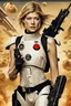 Placeholder: [Rosamund Pike in Versace] Captain Rosamund Pike emerged from the escape pod with a steely determination befitting her role as a lost elite Imperial stormtrooper. Though she is in rags, she remained a proud member of the Empire's military forces. The harsh environment of this unknown planetary would not break her spirit or training. Taking stock of her situation, Captain Pike inventoried what supplies had survived the rough landing intact.