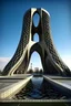 Placeholder: iranian islamic inspired architecture modern fluid landmark monument