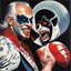 Placeholder: Mil Mascaras vs. vampire Dracula fangs