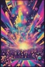 Placeholder: nostalgic Blast from the Past rave party poster cheerfull disney abstract