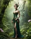 Placeholder: Full body Gorgeous Photography Realistic full dress steampunk classic pixie flowers with a resemblance to Tinkerbell, beauty sharp contrast colors,jungles background