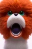 Placeholder: 3D Cute fluffy orange soft Puppet of a baby monster, emotive eyes, electron microscope photography, 35mm lens, photorealistic, 3D, octane render, unreal engine, sweet, in the style of Pixar, white background