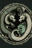 Placeholder: Two dragons created yin yang symbol