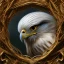 Placeholder: portrait of a bird of prey, feathers, extremely sharp detail, finely tuned detail, ultra high definition, 8k, unreal engine 5, ultra sharp focus, winter ambiance, forest background