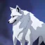 Placeholder: wolf furry blue hair digital art anime style male white fur