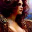 Placeholder: Drawing of beautiful face, Busty Bella,sweet stare, ancient metal armor, balanciaga fashion clothe painting by gaston bussiere, greg rutkowski, yoji shinkawa, yoshitaka amano, tsutomu nihei, donato giancola, tim hildebrandt, ink and pencil on canvas, cinematic composition, extreme detail,fit full head inside picture,16k