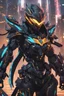 Placeholder: Machine in solo leveling shadow artstyle, ninja them, neon details, full body, apocalypse, intricate details, highly detailed, high details, detailed portrait, masterpiece,ultra detailed,best quality