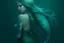 Placeholder: old mermaid, shimmering turquoise tail, tattoo, high resolution, Artstation trends, fine details, 8K