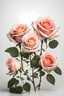 Placeholder: beautiful roses on white background