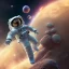 Placeholder: a shattered Earth behind astronaut floating in space, hyper-realistic, 8k resolution, high-quality, fine-detail, detailed matte, intricate, 3D octane render, illustration, digital art, brian froud, howard lyon, anna dittman, greg rutowski,