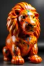Placeholder: An orange colored lightning elemental lion designed in Matryoshka dolls painted by Vincent van Gogh
