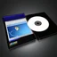 Placeholder: Computer program CD box. Professional studio photography, with more light details.