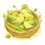 Placeholder: little birds sleeping in nest cartoon