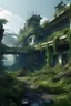 Placeholder: a forgotten and abandoned epic overgrown world inhabited by maintenance robots