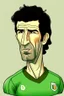 Placeholder: Luis Figo Portuguese football player ,cartoon 2d