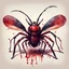 Placeholder: giant aggressive blood-sucking insect pet, in watercolor art style