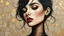 Placeholder: Woman, Textured and cracked paintings with gold flecks