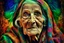 Placeholder: very old woman psychedelic image