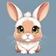 Placeholder: Cute rabbit face with adorable eyes / t-shirt design / clear lines