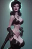 Placeholder: Rita Hayworth as evil queen in black leather, busty, cleavage, curvy, angry, stern look. character design by cory loftis, fenghua zhong, ryohei hase, ismail inceoglu and ruan jia. unreal engine 5, artistic lighting, highly detailed, photorealistic, fantasy