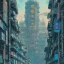 Placeholder: Cyberpunk futuristic Megacity ,Neogothic architecture, uphill Road,detailed facades,detailed painting, 8K resolution,German noir,matte painting,felix kelly,biopunk,trieste
