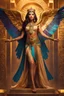 Placeholder: Gorgeous photography full body Beautiful super model Egyptian woman dressing Lady Angel colorful art conceptual, amazing artwork, hyper detailed, ultra maximalist quality, 12k , close-up portrait,crystal ornaments background, golden hour