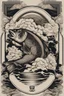 Placeholder: Create a captivating modern 2d ink tattoo design for print , prestigious Sacred Carp using the elegant influences of japan art style, for print, dynamic elements from fashion and design, and bold Japanese contemporary art aesthetics, framing centered in the center, distanced from the edges of the paper perimeter, perfect anatomy, bauhaus, Divine Proportion,