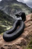 Placeholder: an ominous small effigy made of ebony in the form of a snake coiling around the mountain