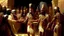 Placeholder: Phoenician soldiers received by the Pharaoh of Egypt for dinner