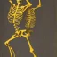 Placeholder: a skeleton dancing by van gohg