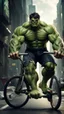 Placeholder: Hulk riding bicycle 9K image HD