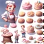 Placeholder: a cartoon character thirty years old confectioner , an ultrafine detailed painting by senior character artist, featured on polycount, sots art, artstation hd, 2d game art, behance hd