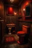 Placeholder: Dark slavic old toilettes, warm colours