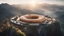 Placeholder: Photoreal magnificent floating donut-shaped ancient magical city floating above the peak of an impossibly high mountain at golden hour by lee jeffries, otherworldly creature, in the style of fantasy movies, photorealistic, shot on Hasselblad h6d-400c, zeiss prime lens, bokeh like f/0.8, tilt-shift lens 8k, high detail, smooth render, unreal engine 5, cinema 4d, HDR, dust effect, vivid colors