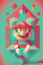 Placeholder: Geometric Mario illustration