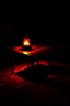 Placeholder: A realistic fire tone image like a shadow with a small table on the floor