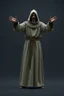 Placeholder: russian monk for a horror , silent hill style, 3d model, t-pose, full length, a pose