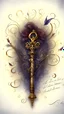 Placeholder: watercolor drawing gothic burgundy letter with a gold key with flowers, and lace, on a white background, Trending on Artstation, {creative commons}, fanart, AIart, {Woolitize}, by Charlie Bowater, Illustration, Color Grading, Filmic, Nikon D750, Brenizer Method, Side-View, Perspective, Depth of Field, Field of View, F/2.8, Lens Flare, Tonal Colors, 8K, Full-HD, ProPhoto RGB, Perfectionism, Rim Li