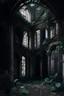 Placeholder: Black nature in an abandoned mansion .