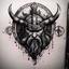 Placeholder: viking symbol tattoo sketch blood dark