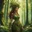 Placeholder: create a full body portrait of a forest dryad enchantress , with highly detailed, sharply lined facial features, in the deep forest of Brokilon , finely inked, in rustic colors, 4k in the style of Peter Mohrbacher source vibrations, bokeh like f/0.8, tilt-shift lens 8k, high detail, smooth render, down-light, unreal engine, prize winning