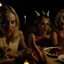 Placeholder: Horror movie shot, spooky, horns, hot, ultra realistic, dine, they enjoy and get excited, ultra realistic hot blonde women, party, pieces of meat, organs, ail, dynamic, very excited people, 1970's, Dario Argento, hypermaximalist figures, light, Italian horror movie, sinister, ornate, 4k, photorealism