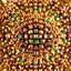 Placeholder: a mandelbulb 3d fractal made of small metallic random color cubes
